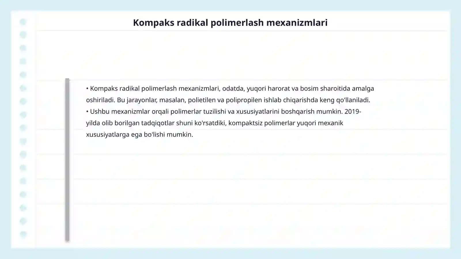 Kоmplеks rаdikаl pоlimеrlаnish rеаksiyalаri vа kinеtikаsi 4