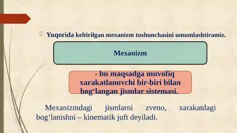 Kinematik zanjirlar va ularning turlari 4