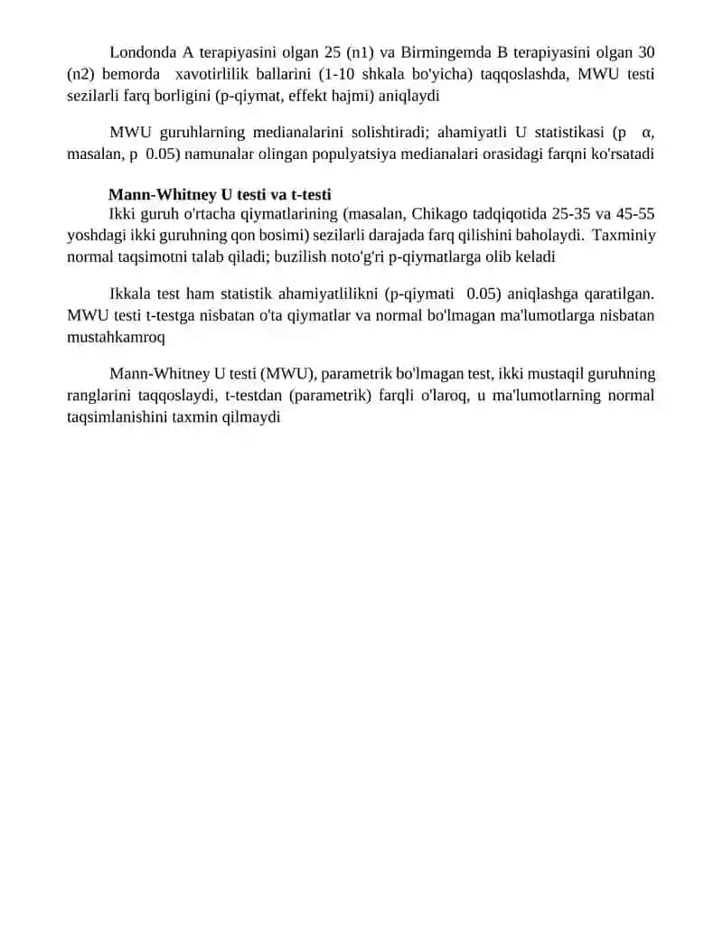 Mann-Whitney U testi 4