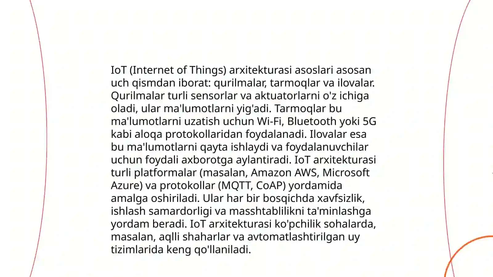 IoT (Internet of Things) qurilmalari va ularning arxitekturasi 4