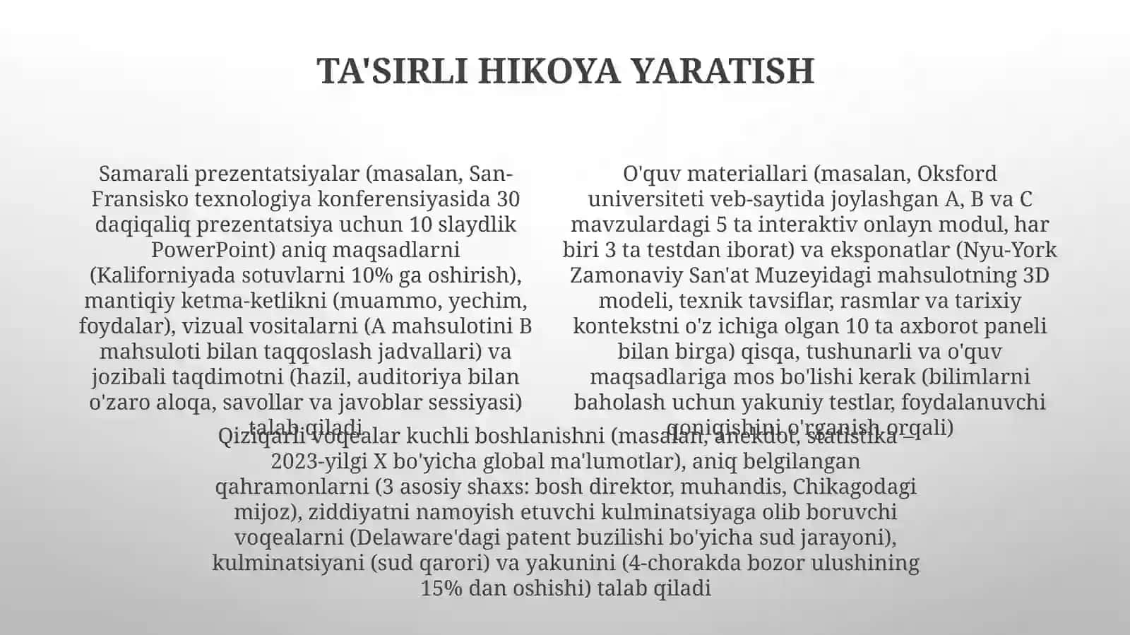 Darsnitashkilqilish,koʻrgazmalilikhamdadidaktikmateriallardanfoyalanish 4