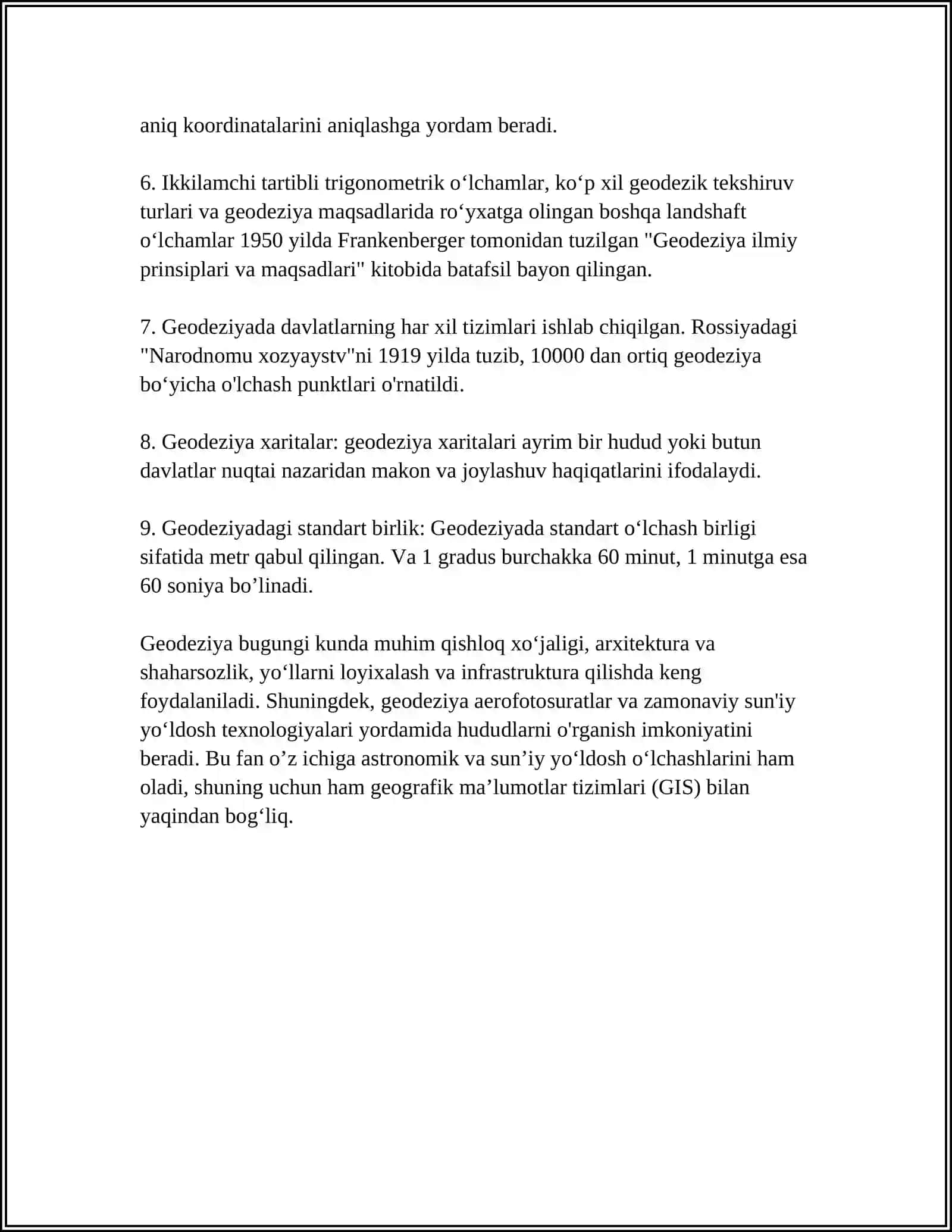 GEODEZIYADA ISHLATILADIGAN ASOSIY TERMINALAR 4