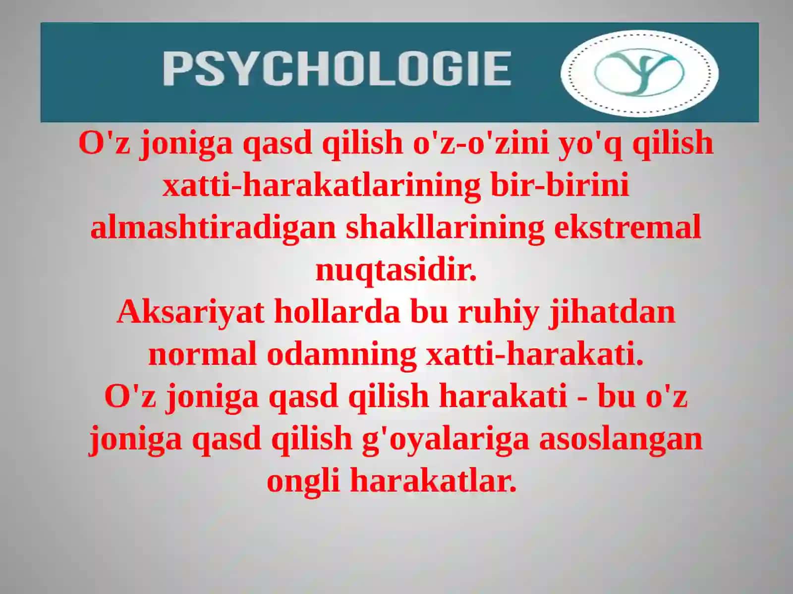 O'z joniga qasd qilish harakati 4