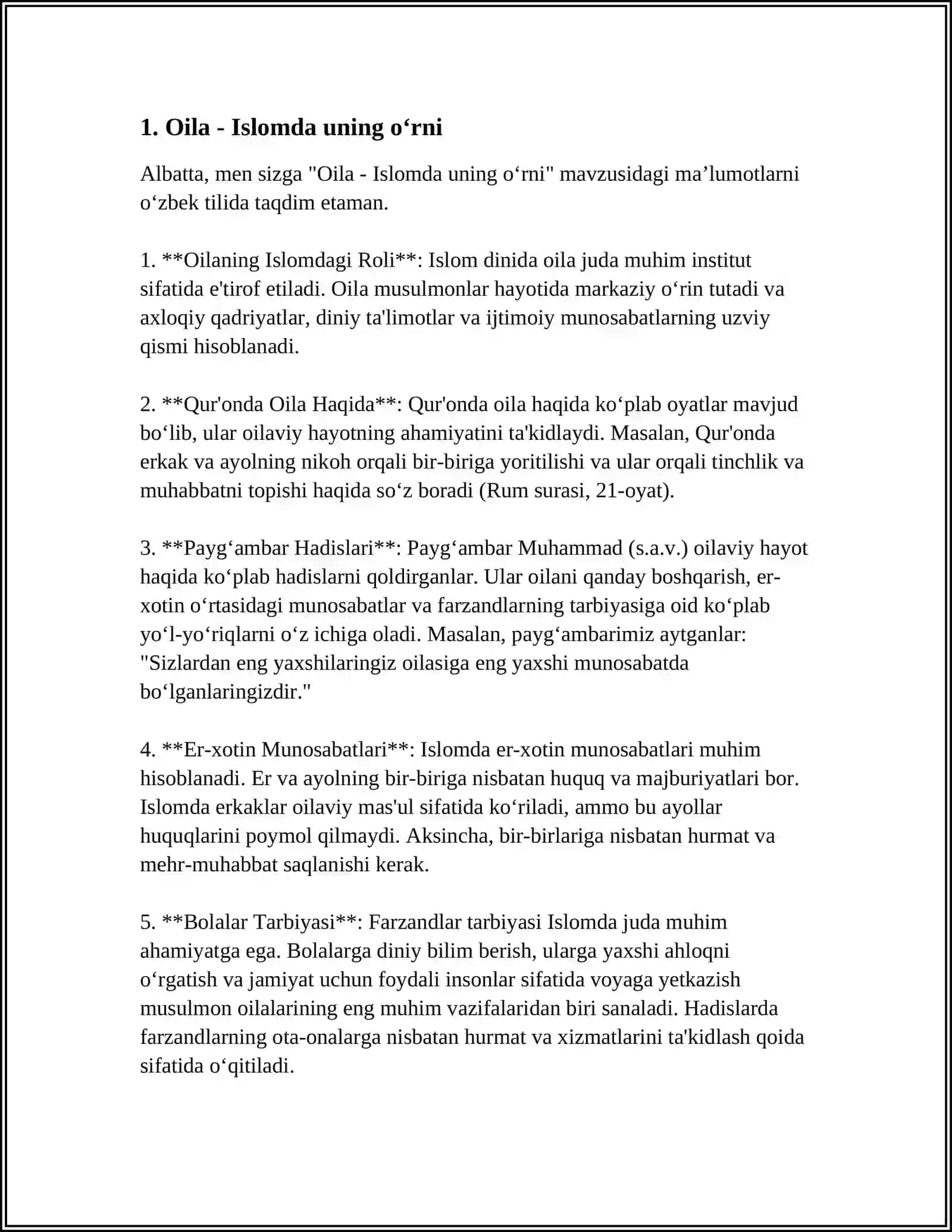SHAYX MUHAMMAD SODIQ MUHAMMAD YUSUFNING "BAXTIYOR OILA" ASARIDA ISLOM QADRIYATLARNING TALQINI 4