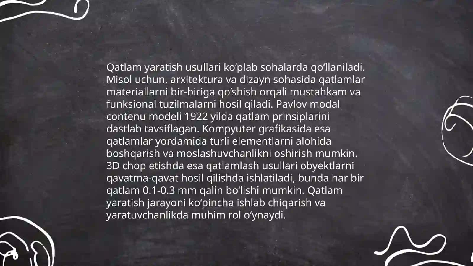 Qatlam va qatlamlar olish texnologiyasi 4