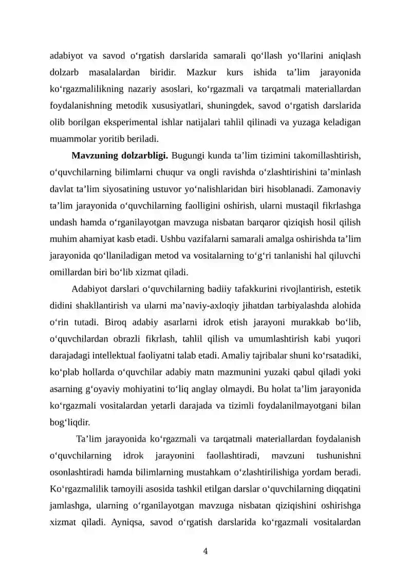 Ona tilini o‘qitish metodikasi 4