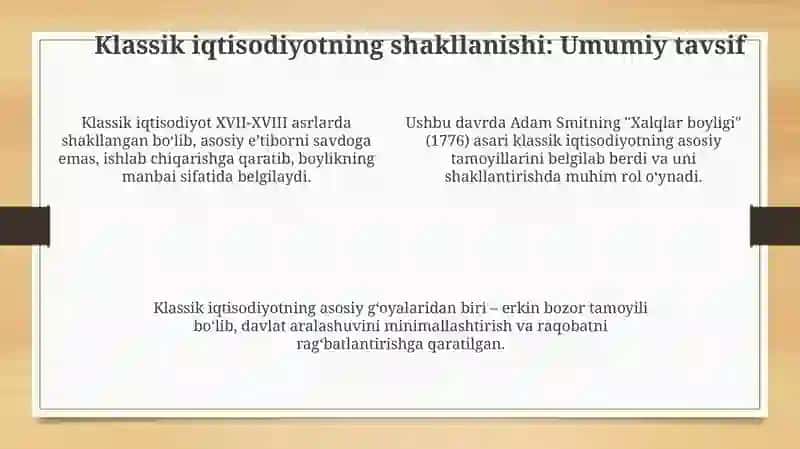 Klassik iqtisodiyotning shakllanishi, V. Petti iqtisodiy g'oyalari 4