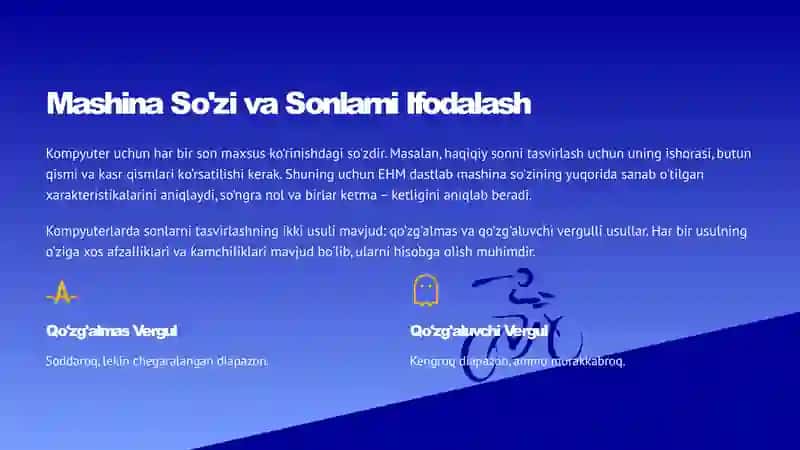 Sonlarni fiksirlangan va qo'zg'aluvchi nuqta orqali ifodalash 4