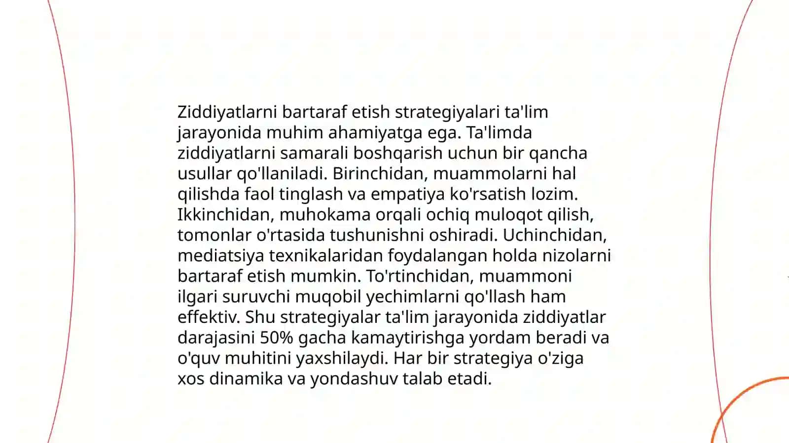 Pedagogik nizolar va ziddiyatlarni bartaraf etish 4