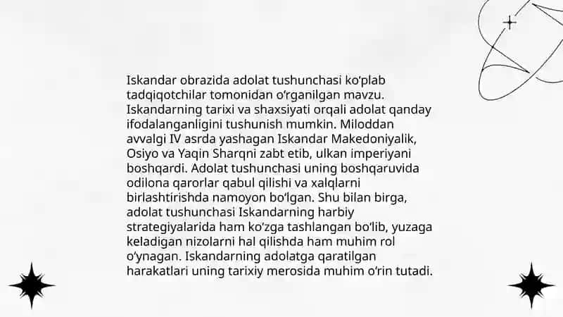 Farhod va Iskandar obrazlarida odamiylik xislatlarining talqini 4