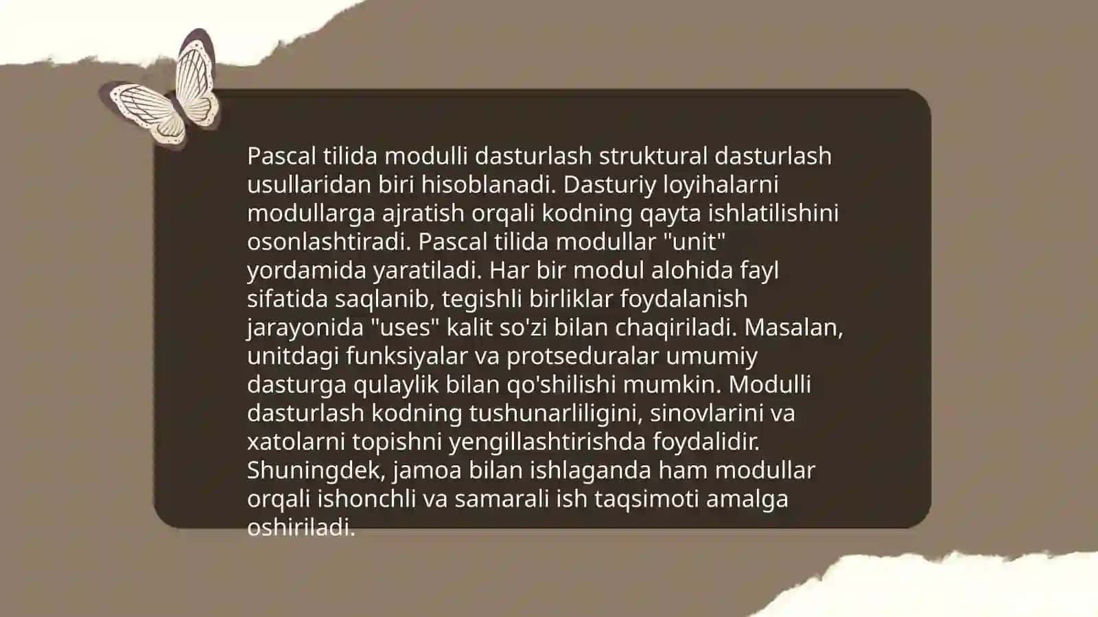 C# va boshqa tillarda (Pascal, C++) modulli dasturlash 4
