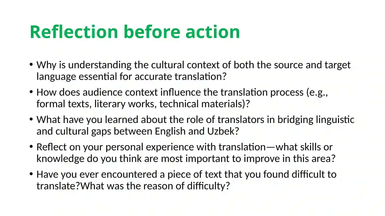 THE NOTION OF TRANSLATION. THE SUBJECT MATTER OF THE THEORY AND PRACTICE OF TRANSLATION 4