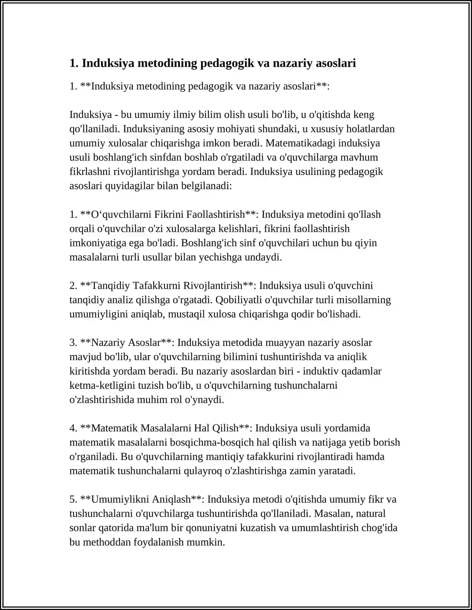 BOSHLANG'ICH SINFDA MATEMATIKA O'QITISH METODLARI 4