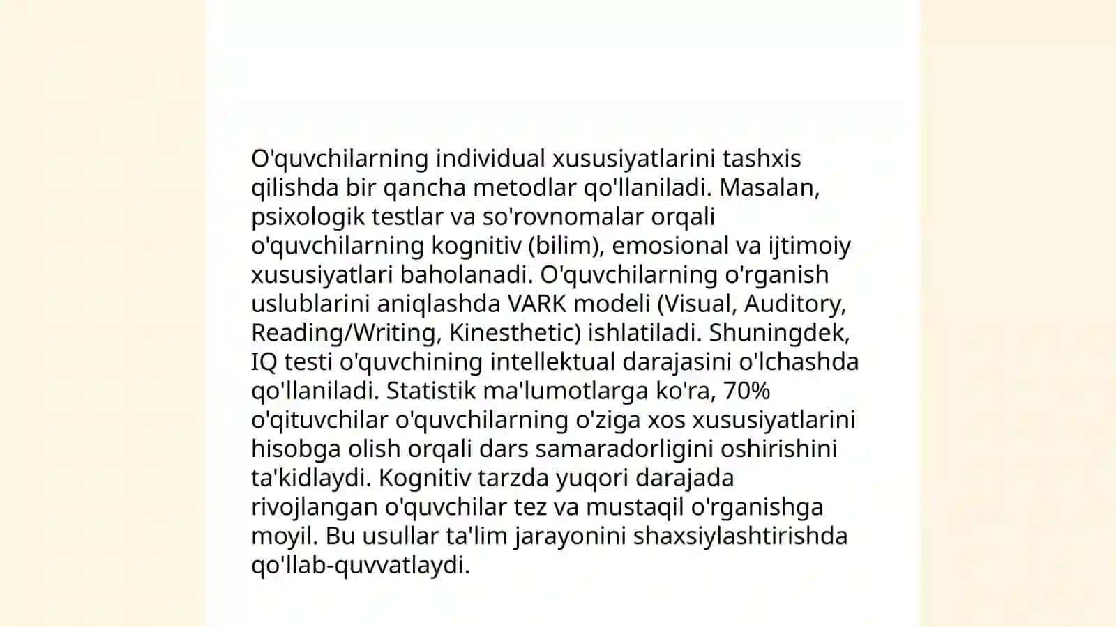 Pedagogik psixologik tashxisning mohiyati 4