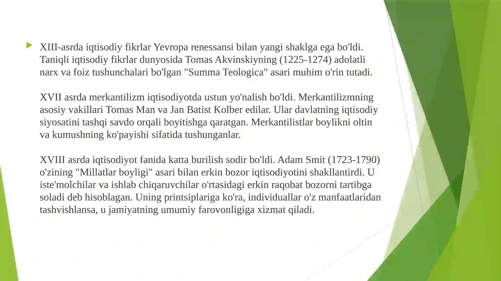 Iqtisodiy ta'limotlar tarixi 4