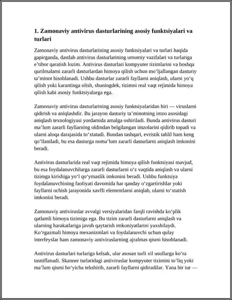 Zamonaviy Antivirus Dasturlari va Ularning Imkoniyatlari 4