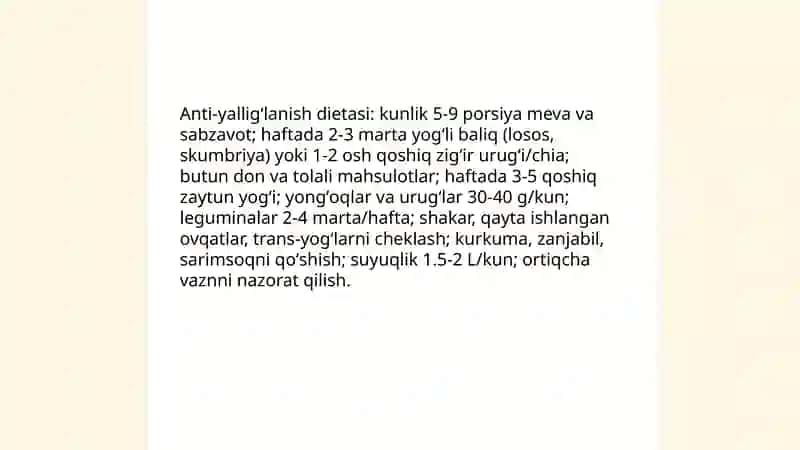 Yalligʻlanish mexanizmi oldini olish chora tadbirlari 4