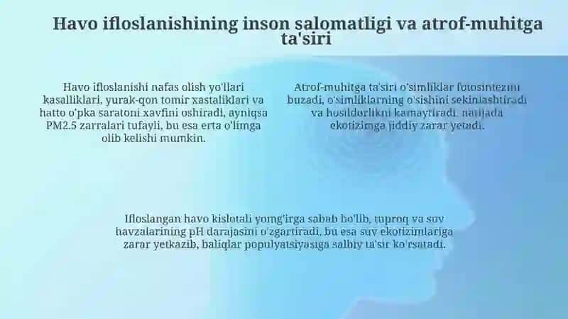 Oʻzbekistonda atmosferaning ifloslanishi va uni oldini olish chora-tadbirlari 4