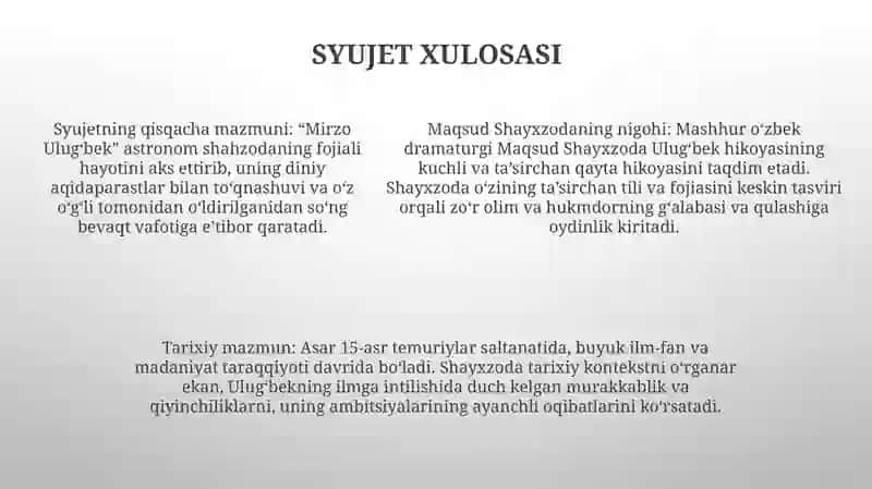 Mirzo Ulug'Bek Tragediyasi 4