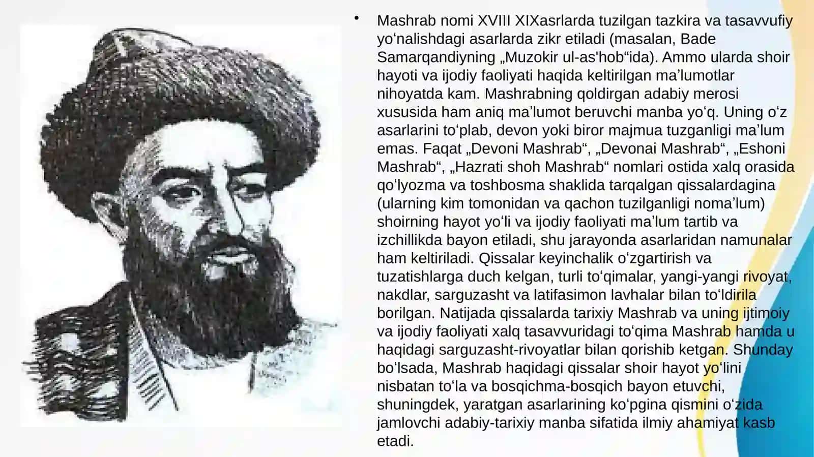 Zaynaxol Turobova O’zbek Adabiyoti Tarixi Fanidan Tayyorlagan Taqdimot 4
