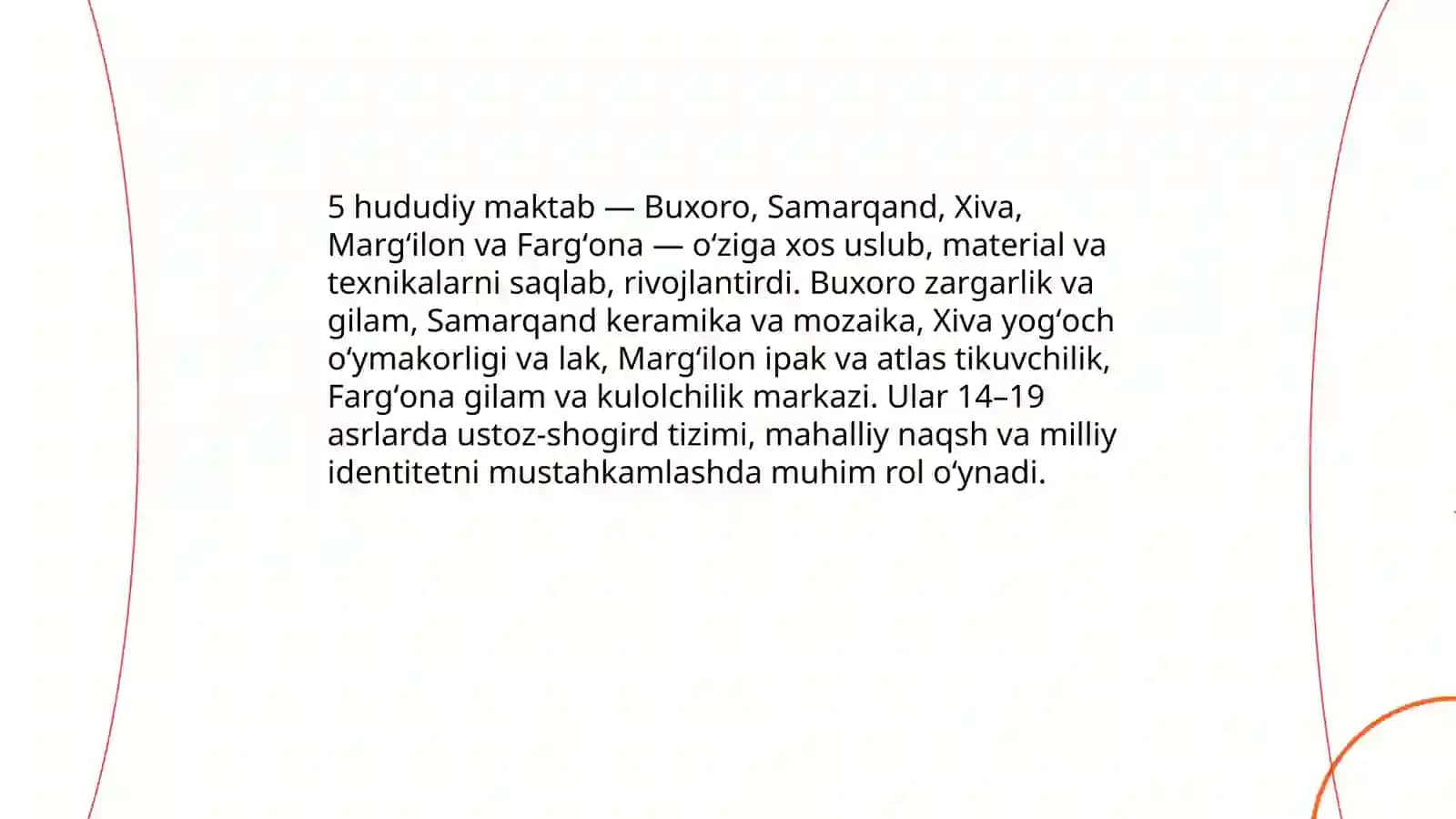 Oʻzbekistonda xalq amaliy san'ati va milliy hunarmandchilikning rivojlanishi 4