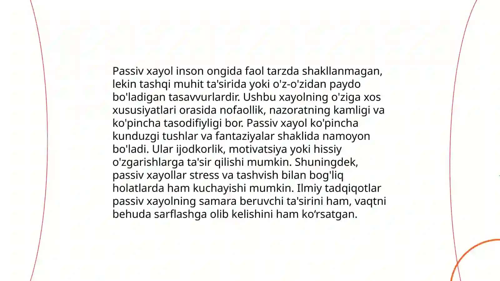 Aktiv va passiv xayol natijalari 4