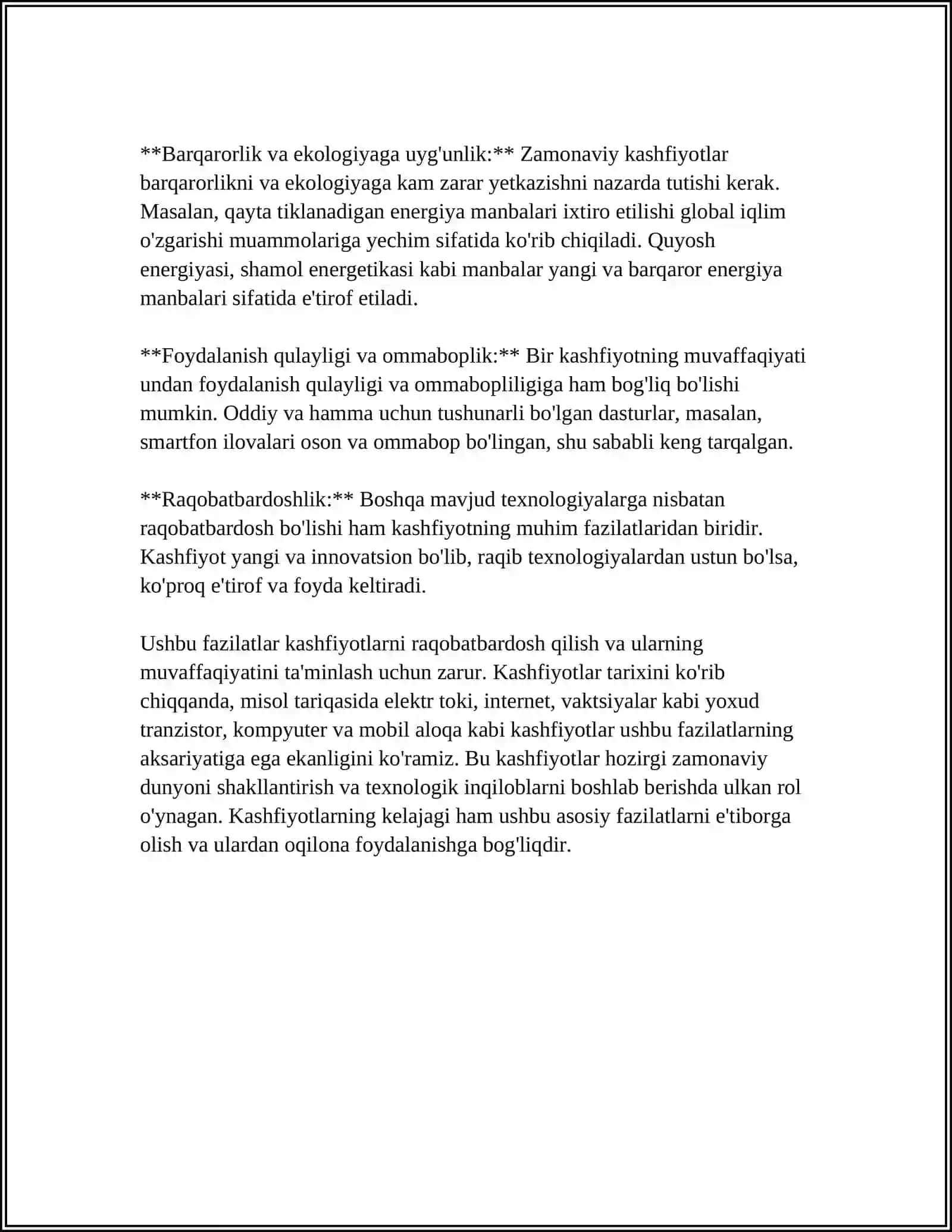KASHFIYOT IXTIRO VA RATSIONALIZATORLIK TAKLIFLARI ASOSIY ELEMENTLARI NIMADAN IBORAT 4