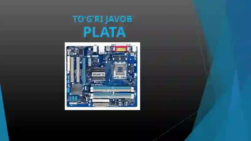 Informatika, Dasturiy Taminot darslari uchun TEST (Savol-Javob) 4