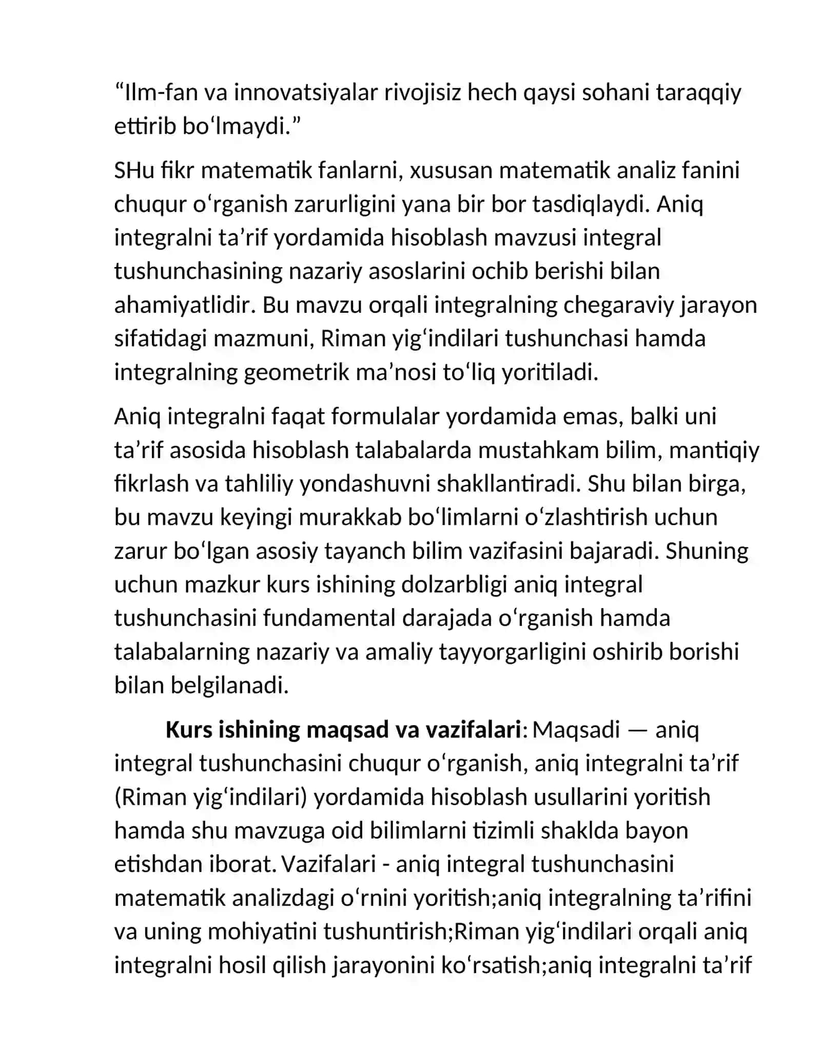 Aniq integralni ta’rif yordamida hisoblash. Aniq integralni hisoblashga oid misollar 4