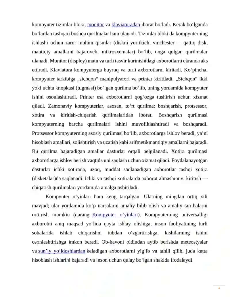 "KOMPYUTER TURLARI VA ULARNING FAZIFALARI" 4