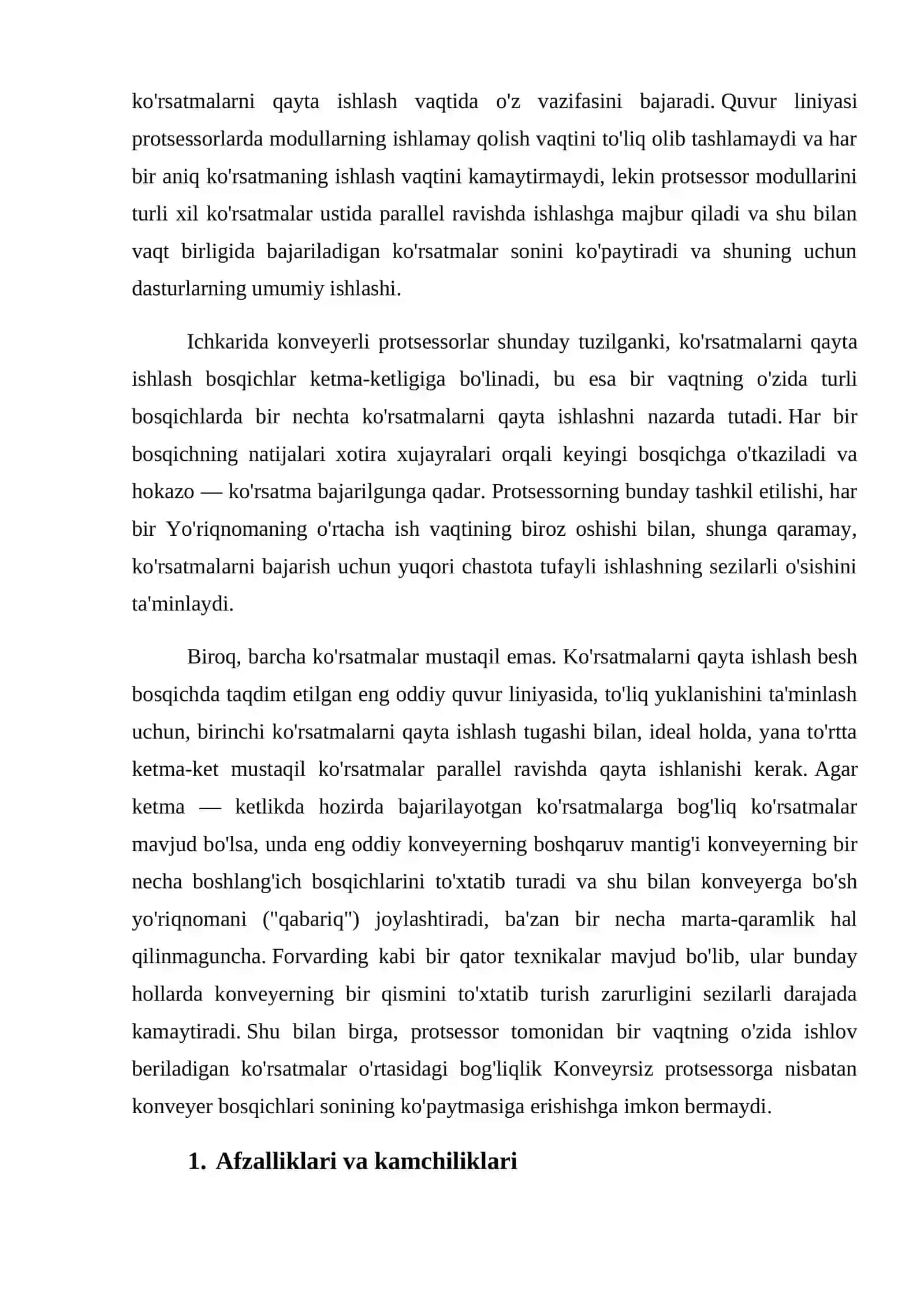 Unumdorlikni oshirish: Konveyer va superskalyar qayta ishlash 4