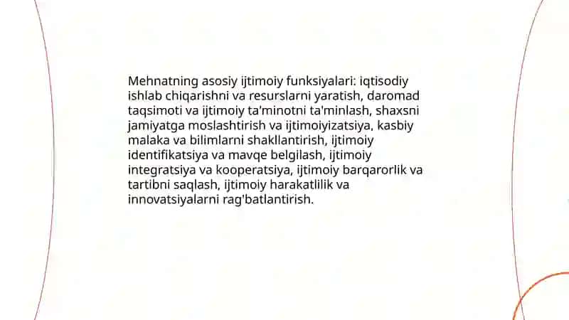 Mehnatning ijtimoiy mohiyati va uning asosiy xarakteristikalari 4