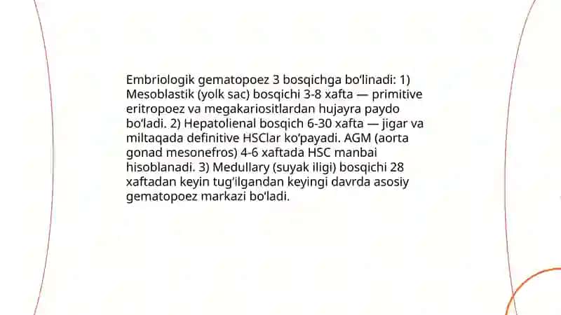 Qon hosil qilish 4
