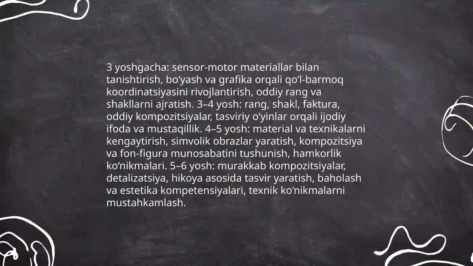 Maktabgacha oʻquv taʼlim dasturida tasviriy faoliyatning oʻrni 4