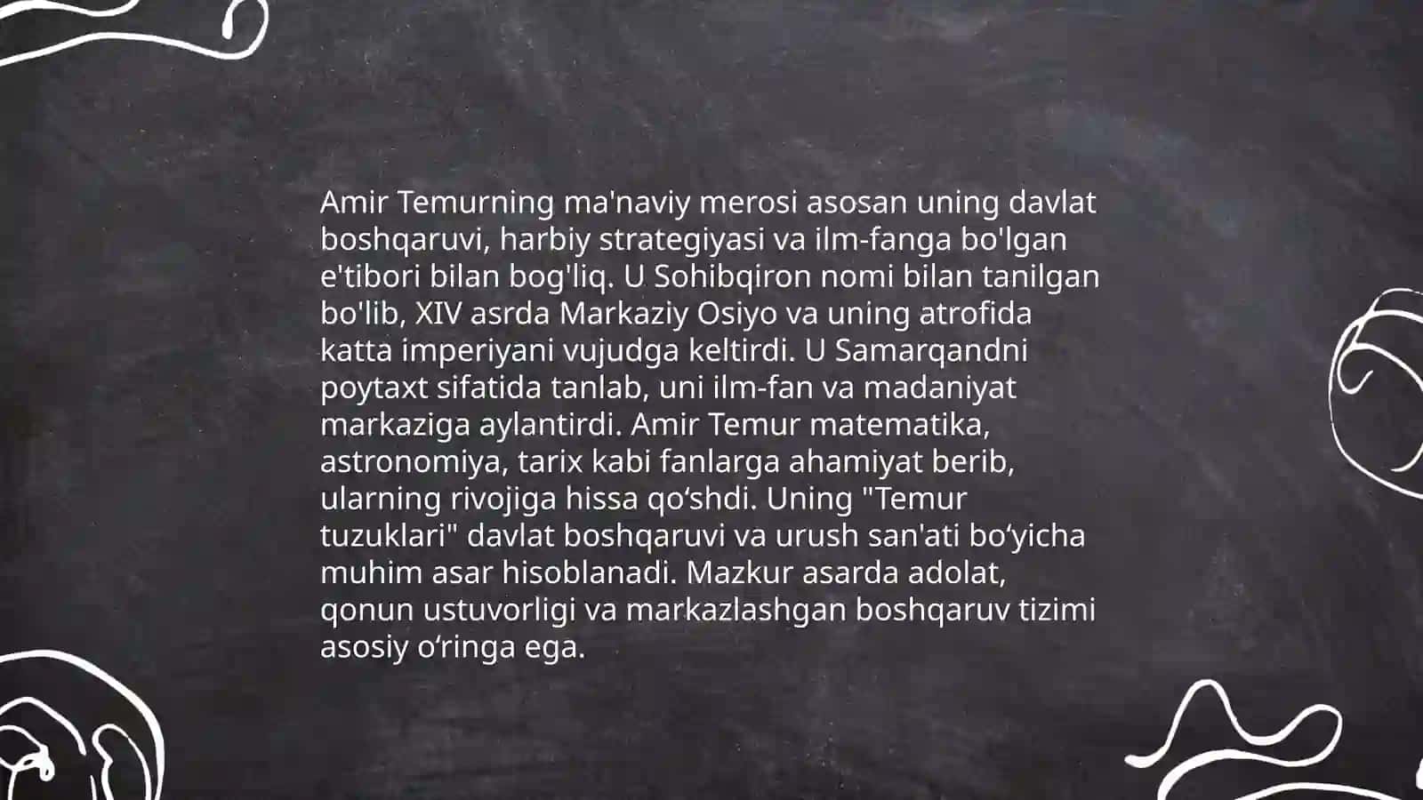Amir Temur oʻgitlari va tarbiya 4