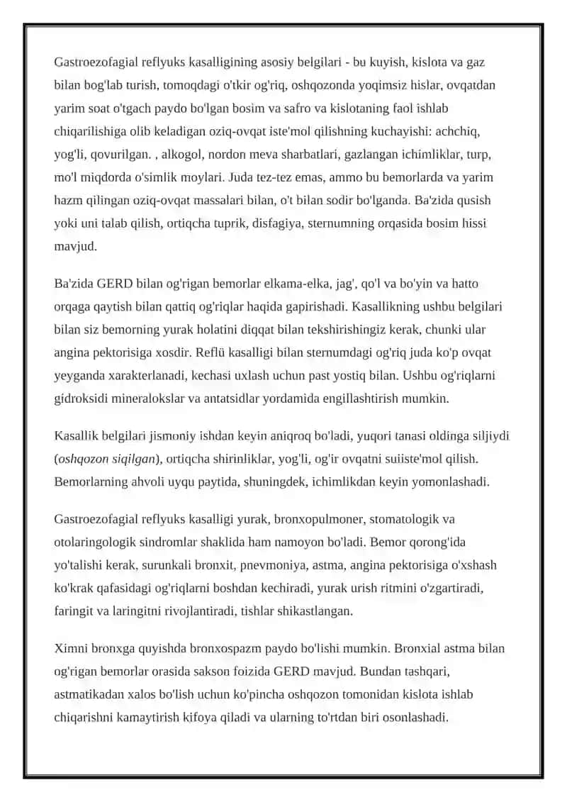 Gastroezofagial Reflyuks Kasalligining Belgilari 4