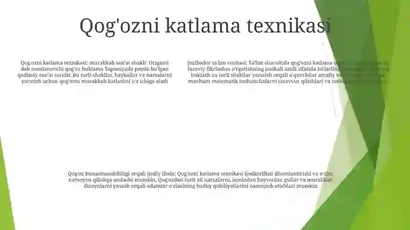 Texnalogiya Darslarida Qoĝozdan Kòrgazmali Qurollar Tayyorlash 4