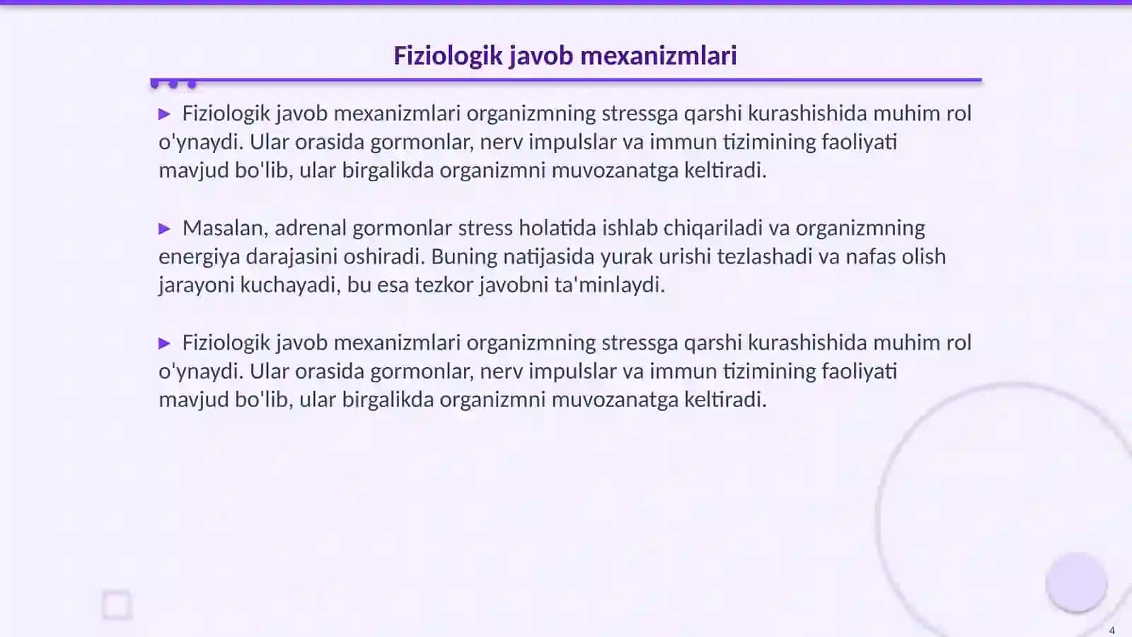 Fiziologiyada funksional tinch holat 4