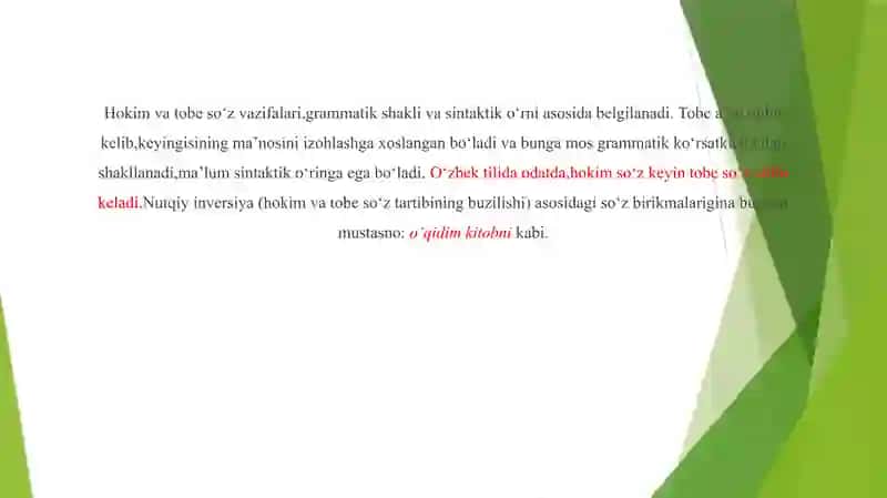 Hokim a’zoning ifodalanishiga ko‘ra uning turlari 4