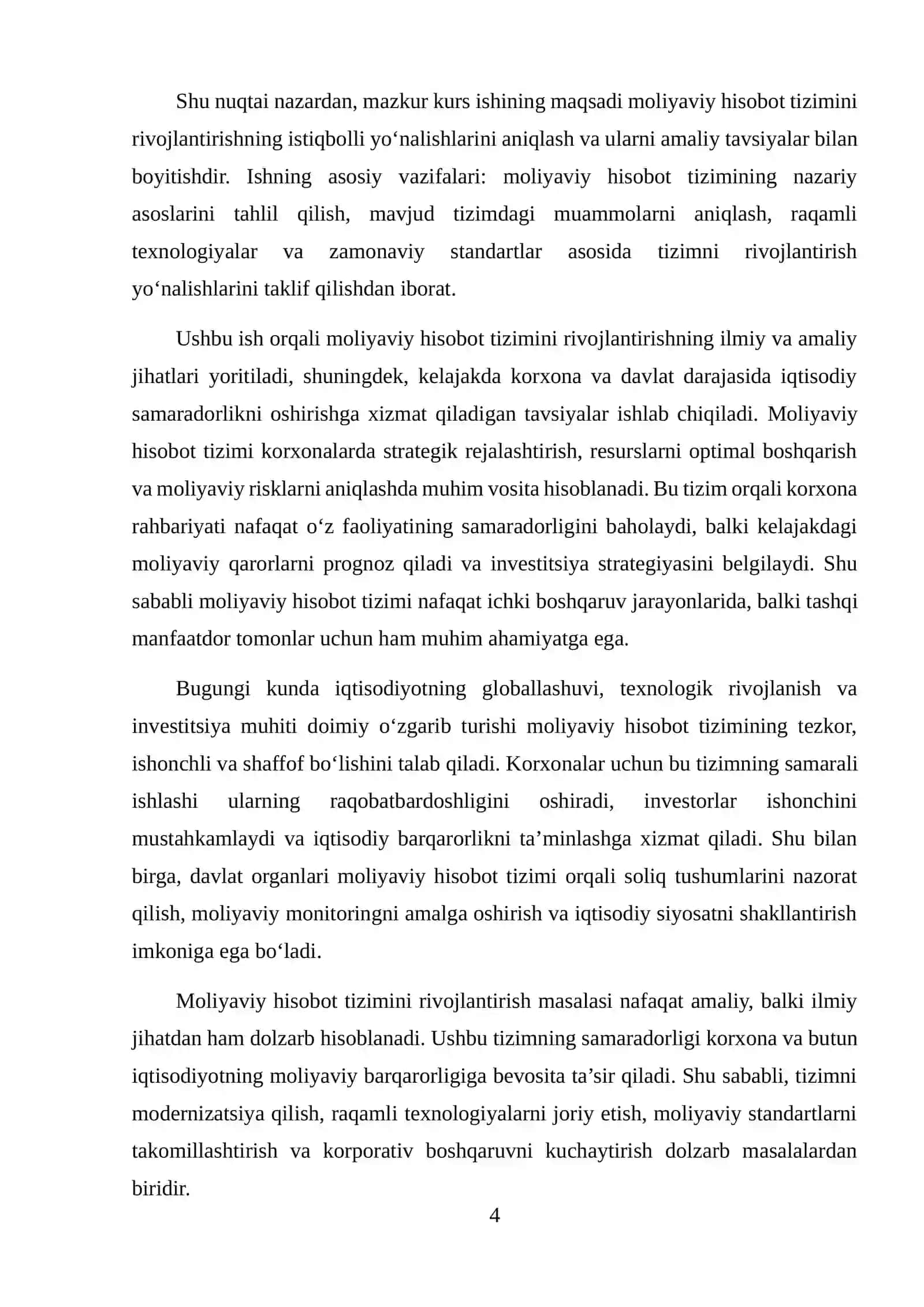 MOLIYAVIY HISOBOT TIZIMINI RIVOJLANTIRISHNING ISTIQBOLLI YO‘NALISHLARI 4