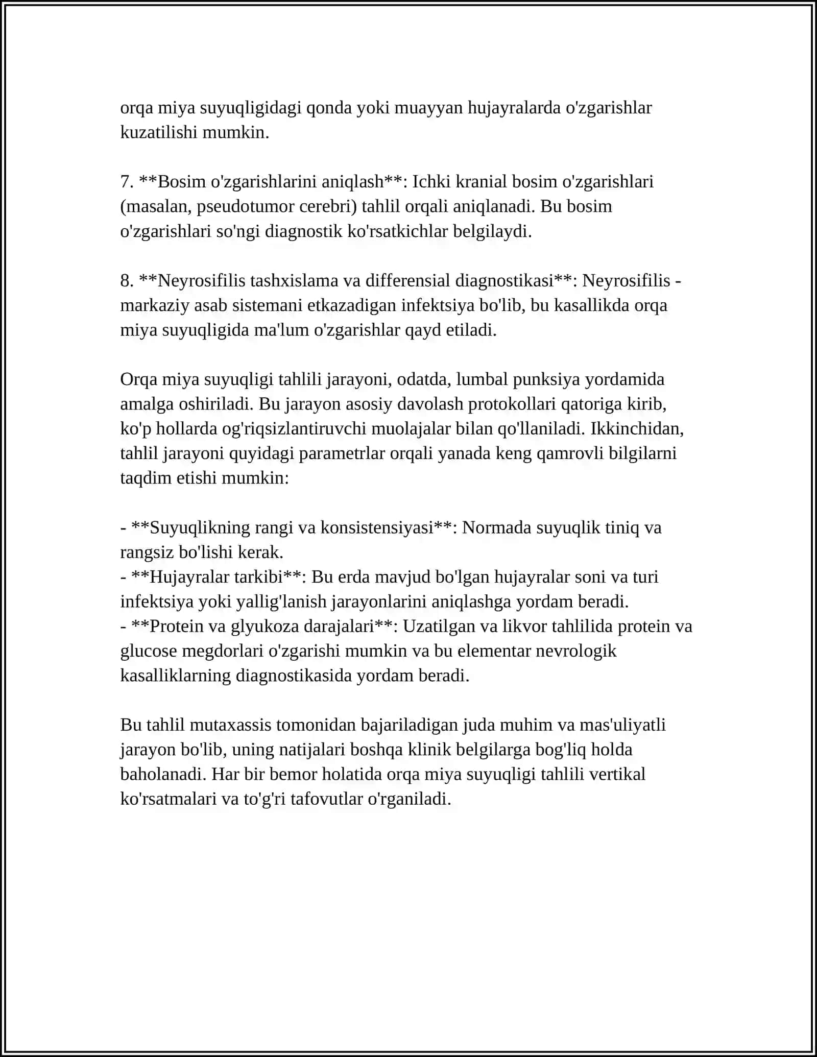 ORQA MIYA SUYUQLIGI TAXLILI 4
