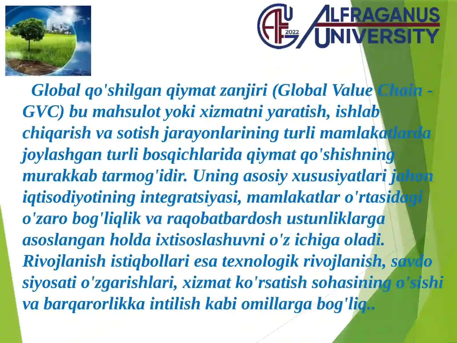 GLOBAL QOSHILGAN QIYMAT ZANJIRI: MOHIYATI, XUSUSIYATLARI VA RIVOJLANISH ISTIQBOLLARI 4