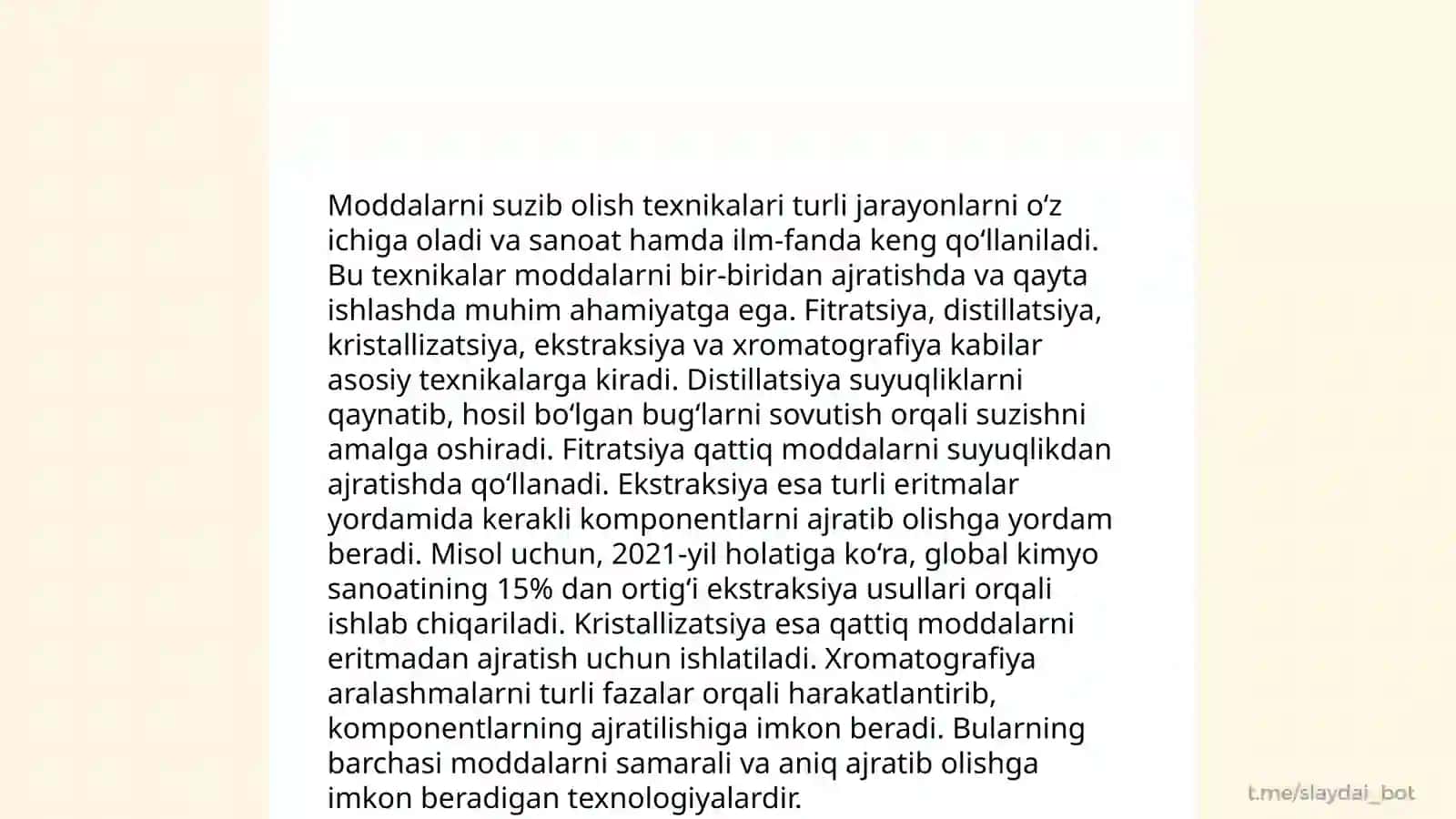 Eritmalarni filtrlash va moddalarni tozalash usullari 4
