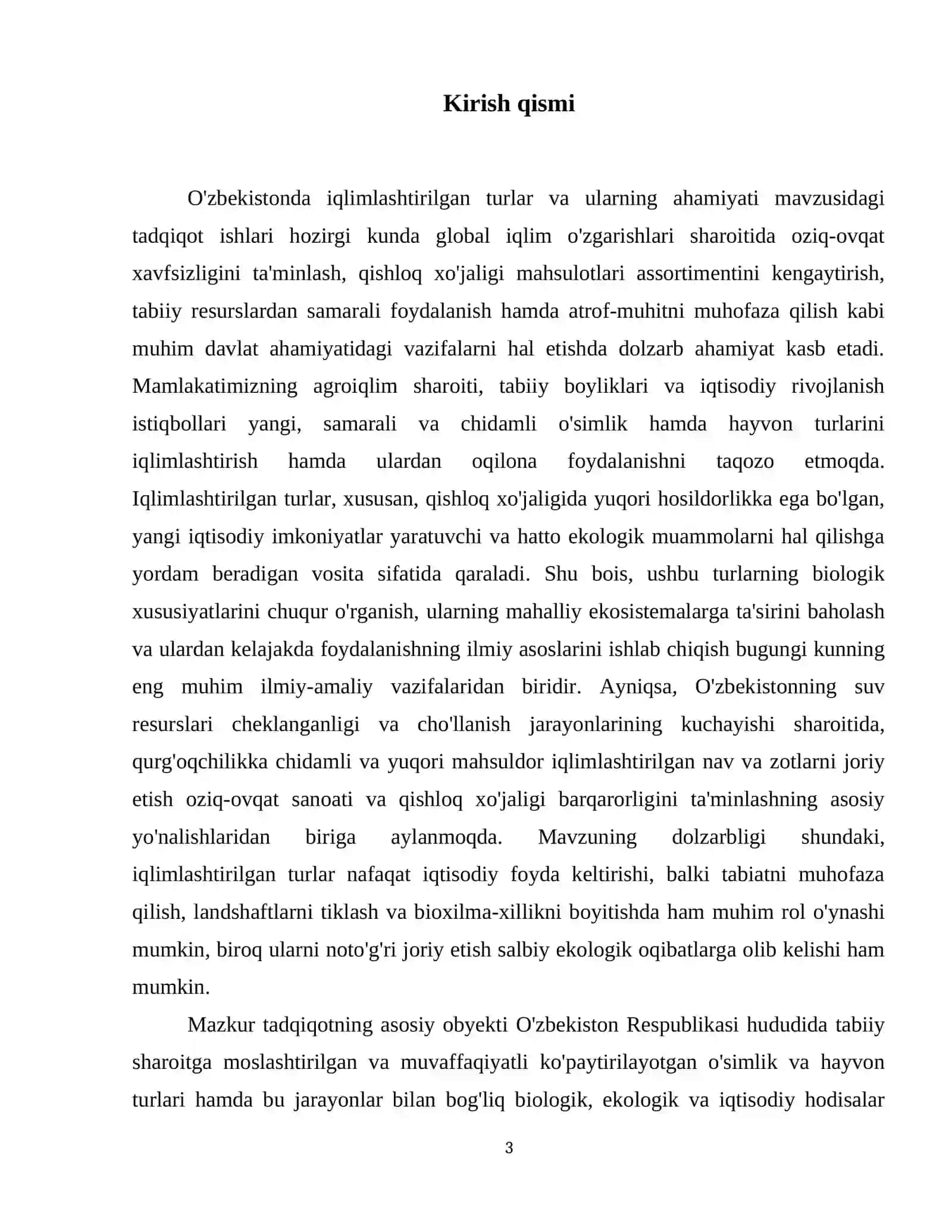 O'zekistonda iqlimlashtirilgan turlar va ularning ahamiyati 4