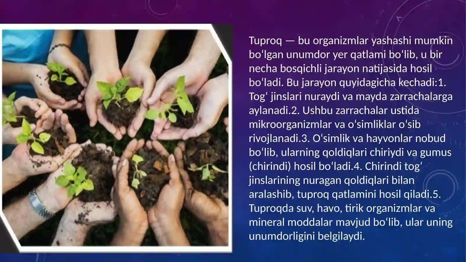Nurash jarayoni va tuproq 4