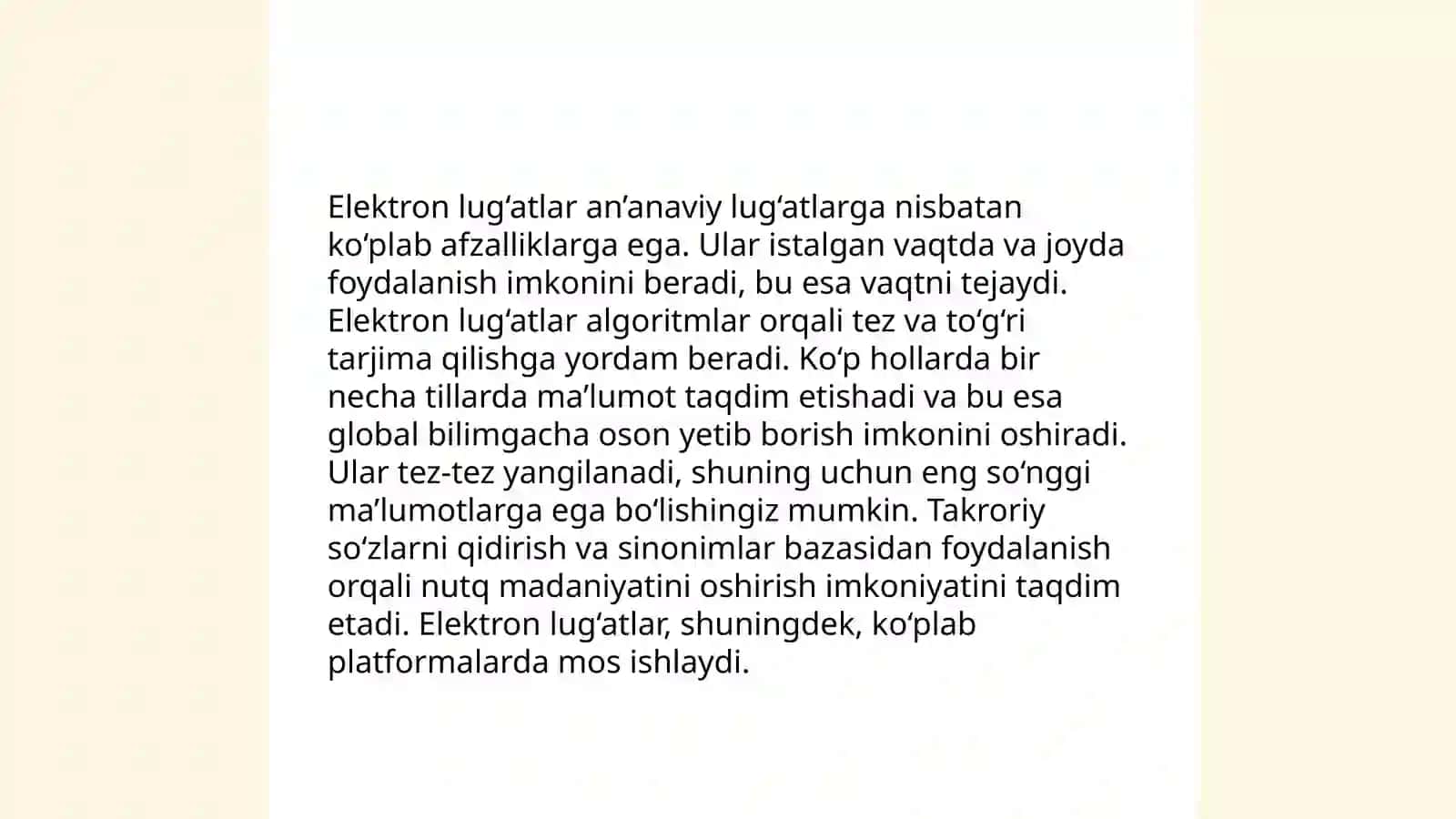 Elektron luģatlar yaratish 4