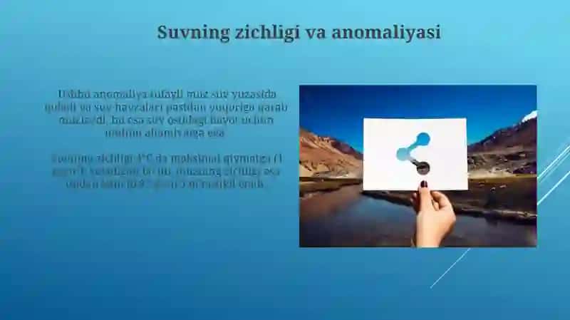 Suvning Kimyoviy Xossalari tabiatda aylanishi 4