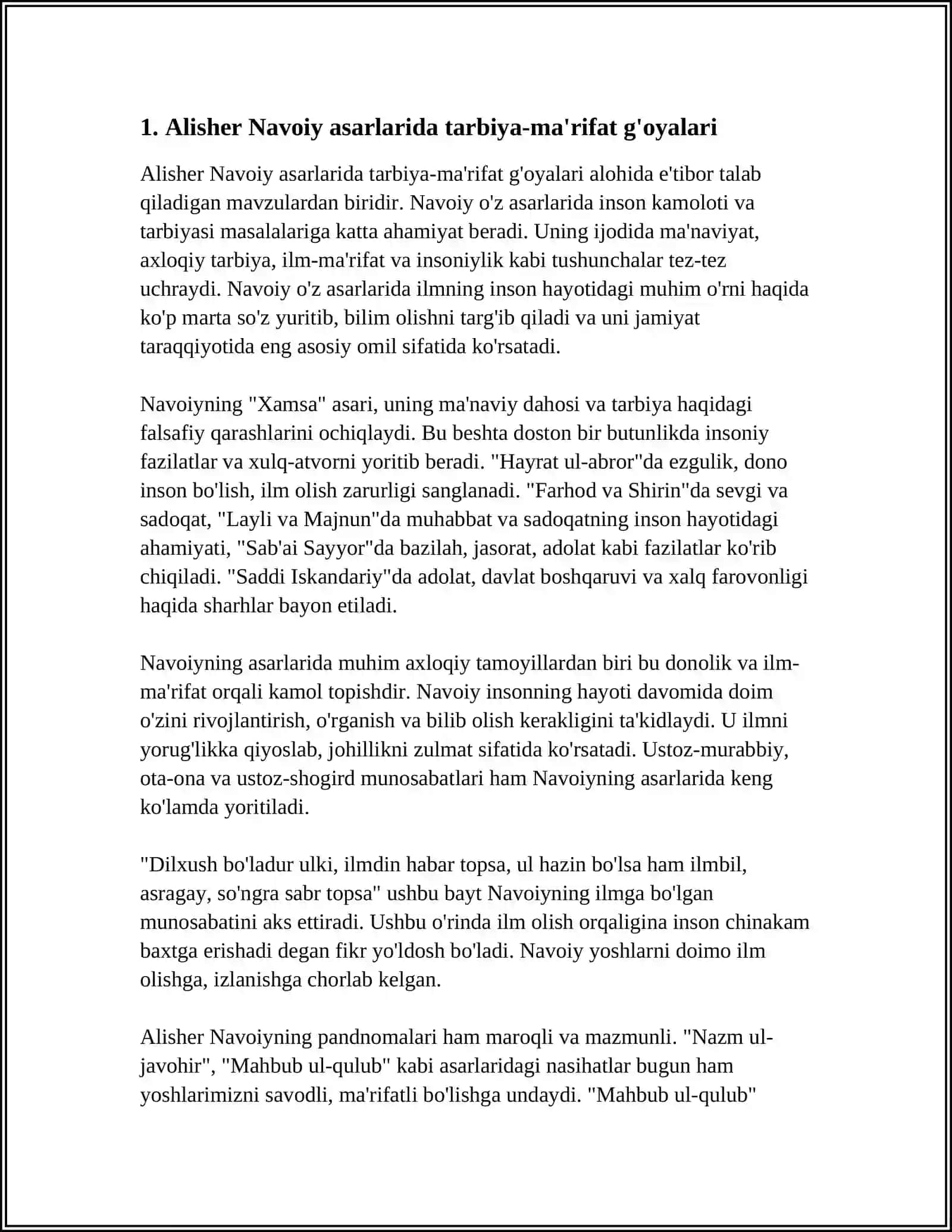 ALISHER NAVOIY ASARLARIDA TARBIYA MASALASI 4