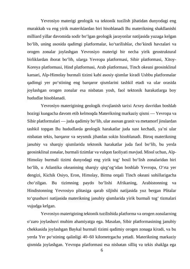 Yevrosiyo materigi tektonikasi,o‘rganish tarixi mavzusini o‘qitish metodikasi 4