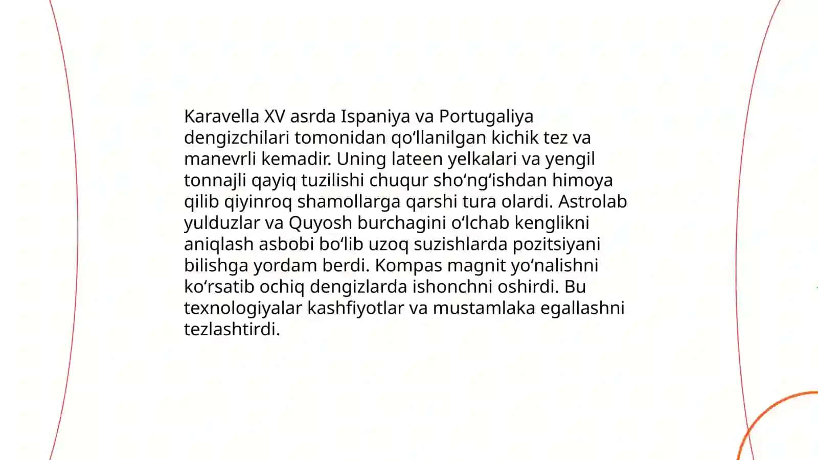 BUYUK GEOGRAFIK KASHFIYOTLAR va mustamlakalarning bosib olinishi 4